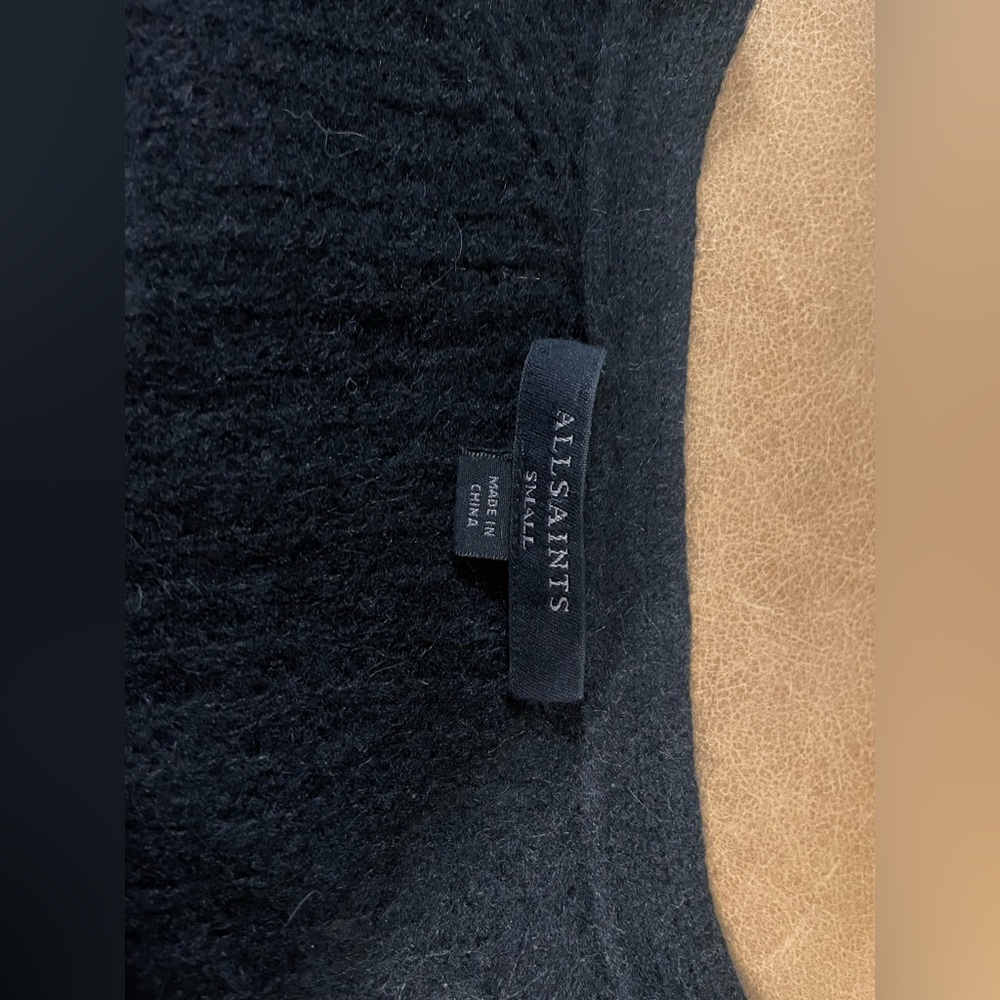 EUC Allsaints Black Wool/Alpaca Button Front Cardigan (S)
